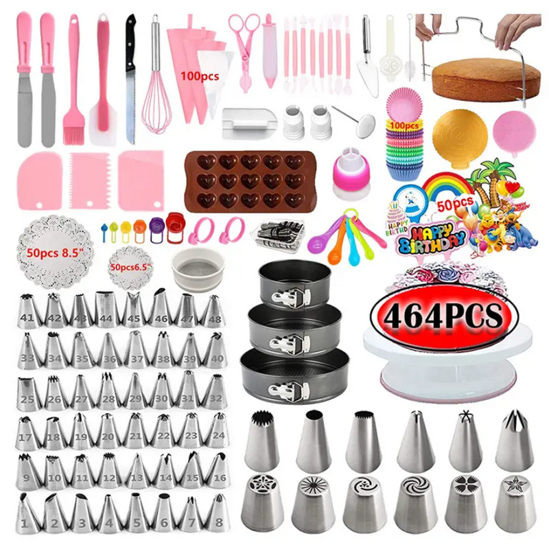 464pcs Pcs Piping Tips Nozzles Set Cake Decorating kit