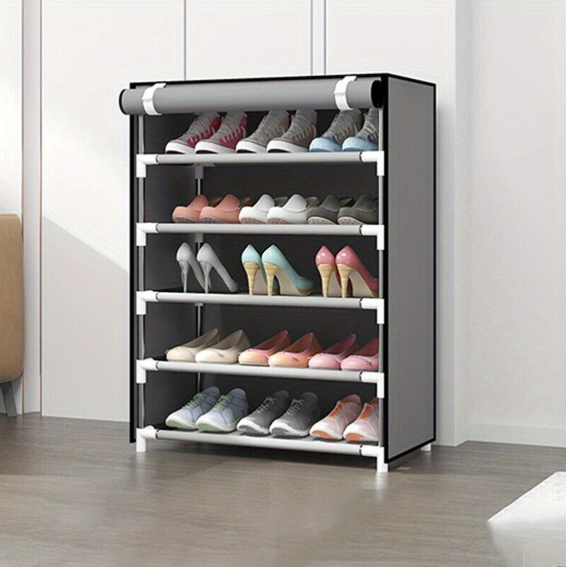 6 Tiers Standing Shoe Cabinet Home Storage Shoe Organizer