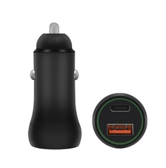 Fast Charging USB Car Charger with Type C Cable 38W