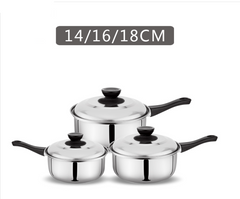 14/16/18cm stainless steel cooking milk pot