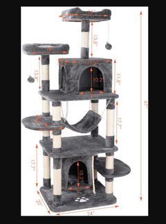 Cat Toys Pet Cat Tower Condo Tower - 170 CM