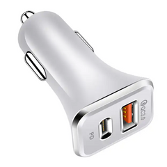 36W PD Type C Fast Charging USB Dual Car Charger