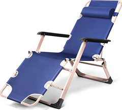 Reclining Sun Chair with Adjustable Backrest Pillow