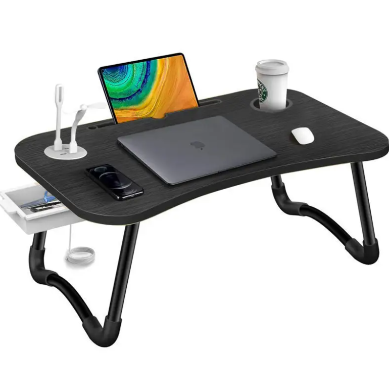 Folding Laptop Table Stand USB Ports