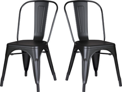 Metal Dining Room Kitchen Bar Cafe Chairs Set of 4
