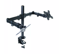 Screen Adjustable Dual Desk Stand Monitor Arm 12"-27"
