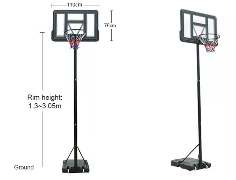 Basketball stand with backboard hoop 3.05M