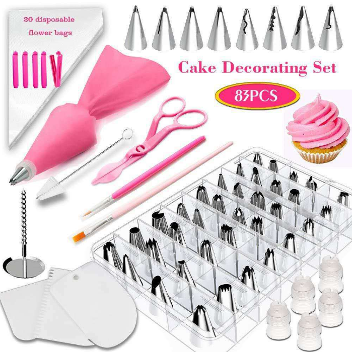 83PCs Cake Decorating Set with pipping