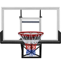 Height Adjustable Wall Mount Basketball Hoop With PC Backboard