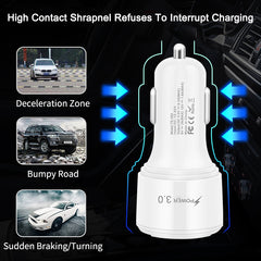 36W USB Car Charger Multiport Car Phone Charger