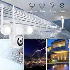 PZT Home Security Flood Camera Tuya smart 5MP ptz wifi ip camera