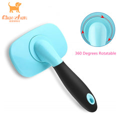Large Size Stainless Steel Plastic Rubber Self Clean Master Pet Dog Cat Hair Grooming Deshedding Dematting Tool Comb