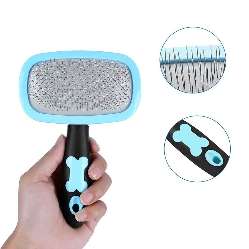 Large Size Stainless Steel Plastic Rubber Self Clean Master Pet Dog Cat Hair Grooming Deshedding Dematting Tool Comb