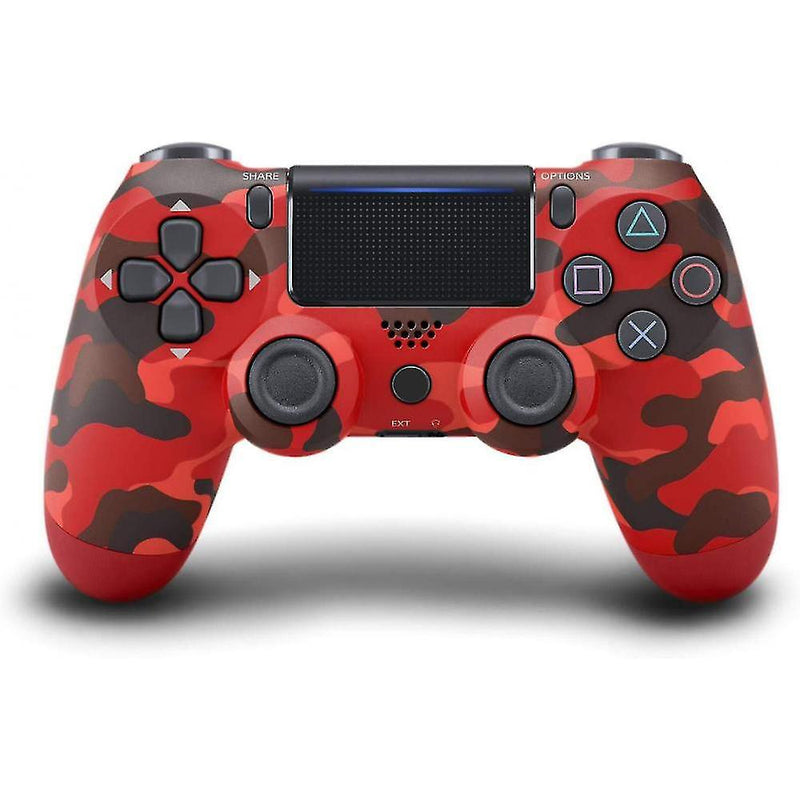 Replacement Wireless PS4 Controller - Camo Red