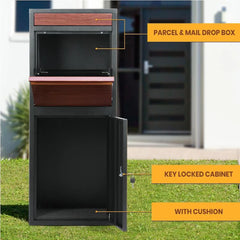 Heavy Duty Outdoor Free-Standing Metal Parcel Delivery Box 1020x410x380 mm