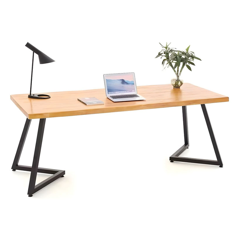 Echo Solid Wood Dining Cafe & Restaurant Table with Metal Leg