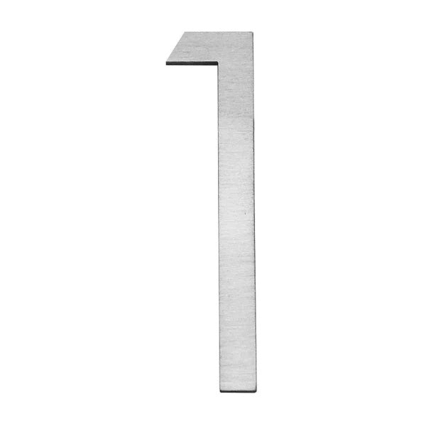 Stick On Slim House Number - Stainless Steel