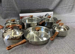 German Cookware Set 6 Pieces With Glass Lid Promo +  Snap Deal.