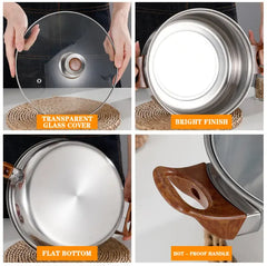 German Cookware Set 6 Pieces With Glass Lid Promo +  Snap Deal.