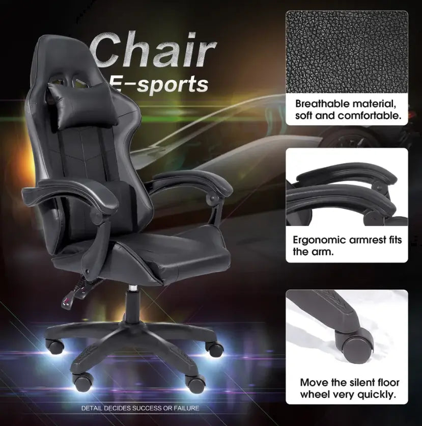 Gaming Chair Office chair with Headrest and Lumbar Support Promo Snap Deal