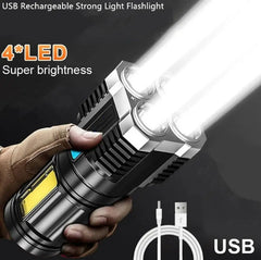 Rechargeable Flash LED Torch For Outdoor Fishing Hunting +  Snap Deal.
