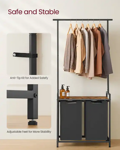 Laundry Basket Pull Out With Cloth Hanger VASAGLE Promo +  Snap Deal.