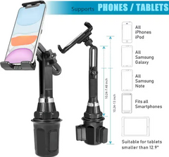 Phone Tablet Car Cup Mount Holder +  Snap Deal.