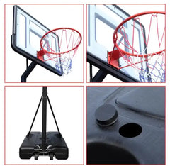 Adjustable Portable Basketball System Basketball Hoop 2.6 M Promo +  Snap Deal.