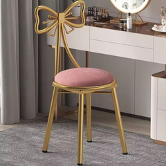 Pink Dressing Makeup Stool Bedroom Backrest Princess Chair +  Snap Deal.