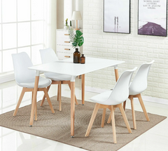 Dining Table with 4 Chairs Modern Home Dining Room Kitchen Promo +  Snap Deal.