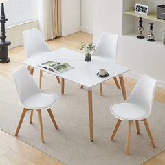 Dining Table with 4 Chairs Modern Home Dining Room Kitchen Promo +  Snap Deal.