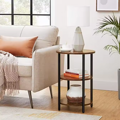 Three Tier Round Side Table Coffe Table Living Room Promo +  Snap Deal.