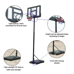 Basketball Hoop Stand With Backboard Hoop Ring 3.05M +  Snap Deal.