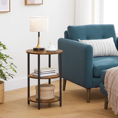 Three Tier Round Side Table Coffe Table Living Room Promo +  Snap Deal.