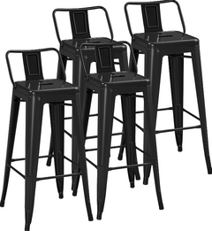 Bar Stools Chair Cafe Bar Stool Chair with Back Support Set of 4 Pcs Promo +  Snap Deal.