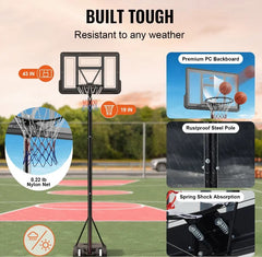 Height Adjustable Portable Basketball Hoop System with Wheels – 1.35 to 3.05M