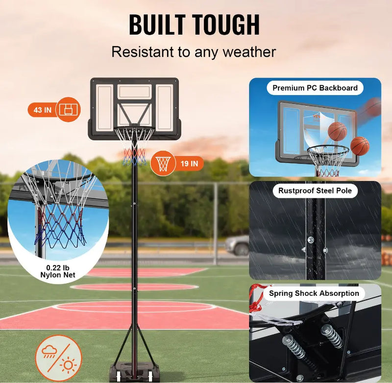 Basketball Stand with Backboard Hoop 3.05 M Promo +  Snap Deal.