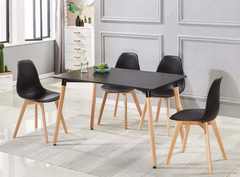Dining Table with 4 Chairs Modern Home Dining Room Kitchen Promo +  Snap Deal.