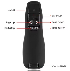 Wireless Presentation Remote Clicker With Laser Pointer +  Snap Deal.
