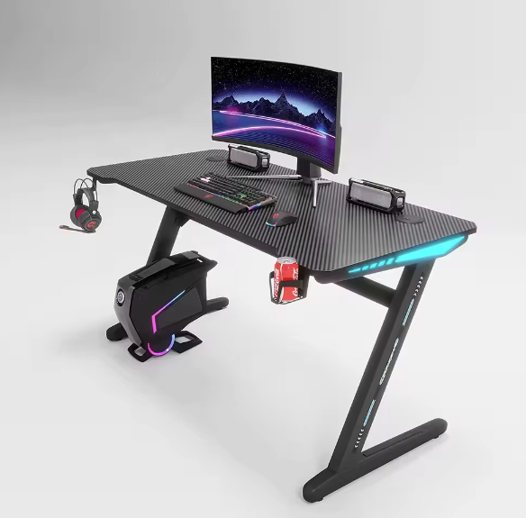 Gaming Desk Computer Desk Ergonomic Gaming Desk 120 CM With LED Light +  Snap Deal.