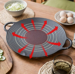 Frying Pan BBQ Grill Pan Cast Iron Pan +  Snap Deal.