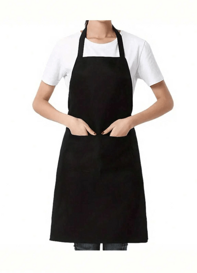 10pcs Durable waterproof Black Apron With Pockets