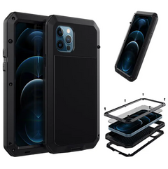 iPhone 14 Pro Max Tanker Classic Full Body Metal Armor Phone Case Heavy Duty Defender Shockproof Case