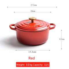 Enamel Cast Iron Pot Cast Iron Casserole French Oven 24CM