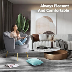 Comfortable Velvet Living Room Sofa Chair