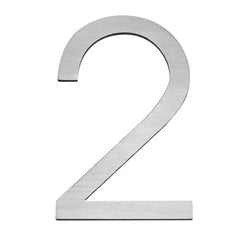 Stick On Slim House Number - Stainless Steel