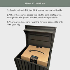 Big Outdoor Mailbox Parcelbox Pillar Letterbox 350x270x1000 mm