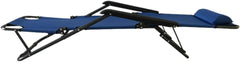 Beach Chair with Adjustable Backrest Pillow