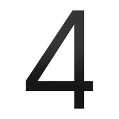 Stick On Slim House Number - Black Iron