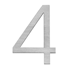 Stick On Slim House Number - Stainless Steel